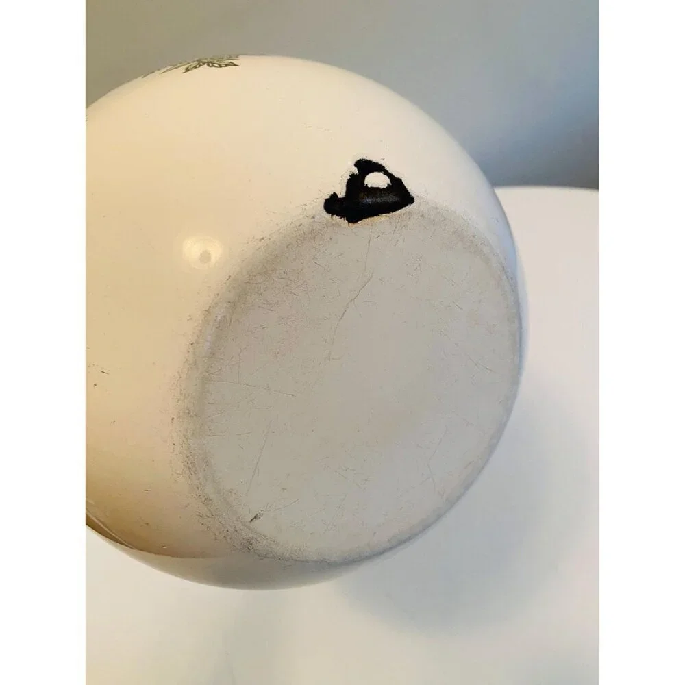 Vtg Arabia Finland Botanical White Enamel Bowl Kaj Franck Anthriscus Cerefolium